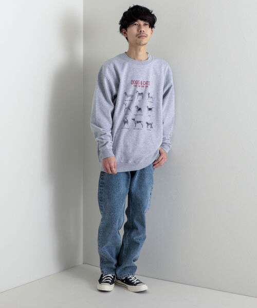 GLOSTER（グロスター）の「《22SS再登場！》【GLOSTER/グロスター】DOG&CAT 犬猫プリント裏毛スウェット（スウェット・メンズ・ホワイト系その他/ホワイト系その他2/グレー系その他/グレー系その他2・MEDIUM/LARGE）」の15枚目の写真