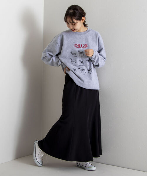 GLOSTER（グロスター）の「《22SS再登場！》【GLOSTER/グロスター】DOG&CAT 犬猫プリント裏毛スウェット（スウェット・メンズ・ホワイト系その他/ホワイト系その他2/グレー系その他/グレー系その他2・MEDIUM/LARGE）」の21枚目の写真