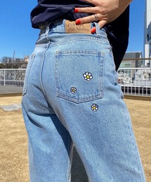 フラワー刺繍デニム