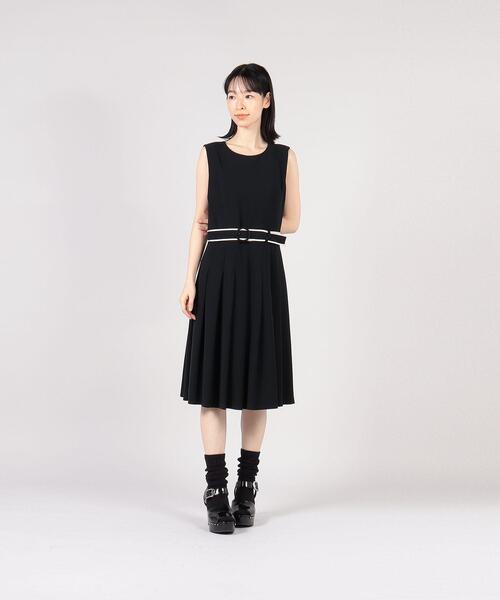 Tob.byアニエス・ベー ブラックワンピース To b. by agnes b.（トゥービーバイアニエスベー）の「WO80 ROBE
