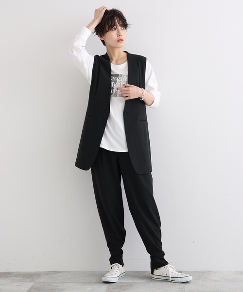 INDIVI(インディヴィ)の「◆【こなれSETUP/エコ/2WAY/洗える/UVケア】コットンデザインパンツ(その他パンツ・レディース・ブラック/ナチュラル・40/38/15 /13/19/36)」の19枚目の写真