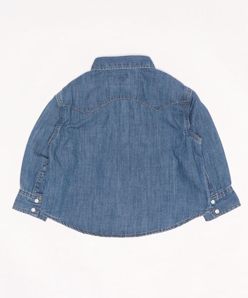 Lee(リー)の「Lee/リー 【100-150cm】キッズ ルーズシルエット ウエスタンデニムシャツ(シャツ/ブラウス・キッズ・ワンウォッシュ/インディゴブルー・120/130/140/110/100/150)」の3枚目の写真