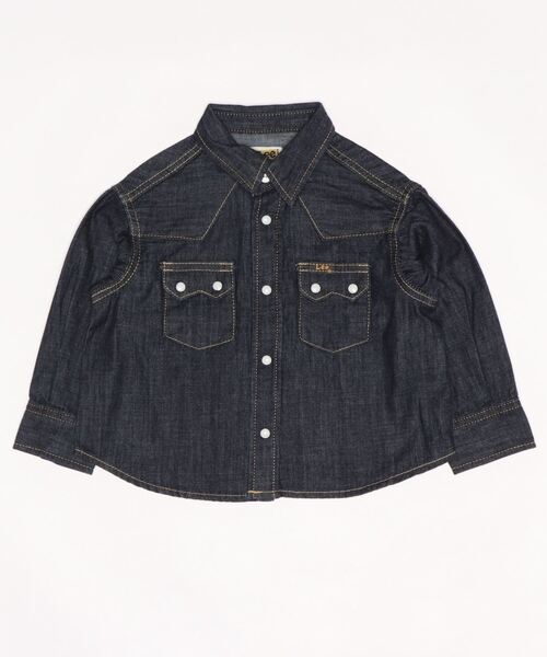Lee(リー)の「Lee/リー 【100-150cm】キッズ ルーズシルエット ウエスタンデニムシャツ(シャツ/ブラウス・キッズ・ワンウォッシュ/インディゴブルー・120/130/140/110/100/150)」の4枚目の写真
