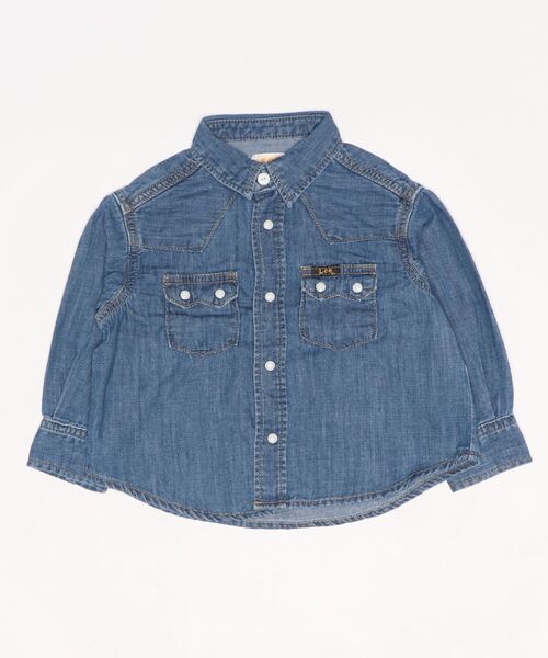 Lee(リー)の「Lee/リー 【100-150cm】キッズ ルーズシルエット ウエスタンデニムシャツ(シャツ/ブラウス・キッズ・ワンウォッシュ/インディゴブルー・120/130/140/110/100/150)」の8枚目の写真