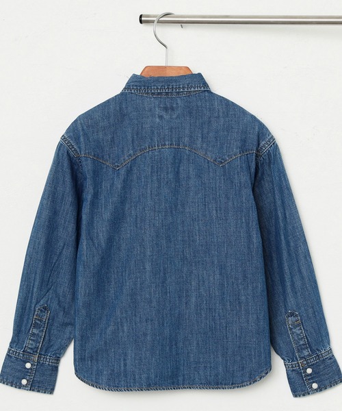 Lee(リー)の「Lee/リー 【100-150cm】キッズ ルーズシルエット ウエスタンデニムシャツ(シャツ/ブラウス・キッズ・ワンウォッシュ/インディゴブルー・120/130/140/110/100/150)」の9枚目の写真