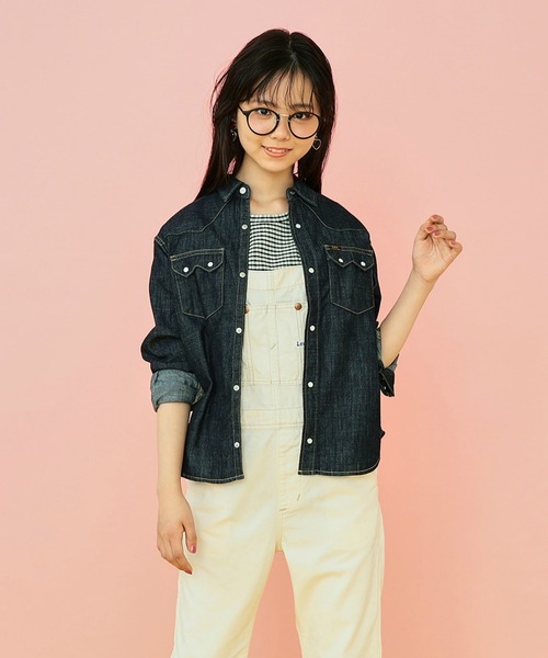Lee(リー)の「Lee/リー 【100-150cm】キッズ ルーズシルエット ウエスタンデニムシャツ(シャツ/ブラウス・キッズ・ワンウォッシュ/インディゴブルー・120/130/140/110/100/150)」の18枚目の写真