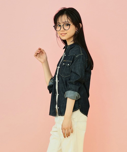 Lee(リー)の「Lee/リー 【100-150cm】キッズ ルーズシルエット ウエスタンデニムシャツ(シャツ/ブラウス・キッズ・ワンウォッシュ/インディゴブルー・120/130/140/110/100/150)」の17枚目の写真