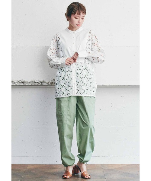 MEDE19F（メデジュウキュウ）の「ＭＥＤＥ１９Ｆ　カップ付きデザインタンクトップ（タンクトップ・レディース・グリーン/グレイッシュベージュ/ネイビー・MEDIUM/LARGE/X-LARGE/XX-LARGE）」の8枚目の写真