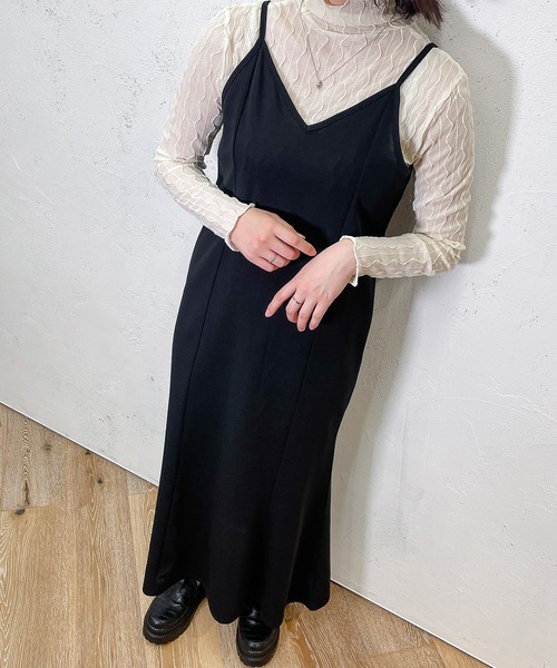 PairPair（ペアペア）の「キャミワンピース×チュールプルオーバー（ワンピース・レディース・ブラック・FREE）」の6枚目の写真