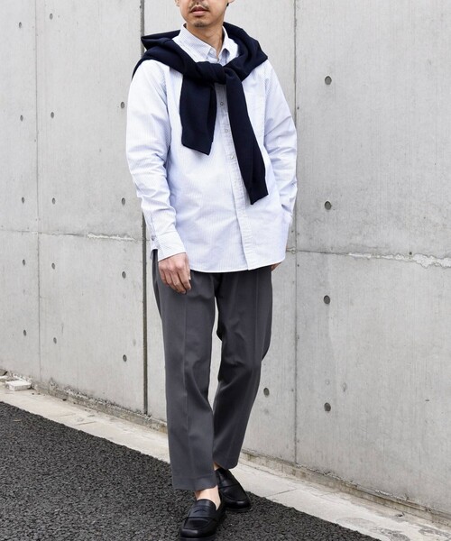 SHIPS any（シップス エニィ）の「SHIPS any: COOLMAX（R) アンクル テーパード パンツ ＜セットアップ対応＞◆（スラックス・メンズ・チャコールグレー/ブラック/ベージュ/ベージュ系/グレー/ネイビー/ライトオリーブ/ダークグレー・SMALL/MEDIUM/LARGE/X-LARGE）」の9枚目の写真