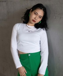 atmos pink | atmos pink × LYFT  シャーリングロゴトップス  【SP】(Tシャツ/カットソー)