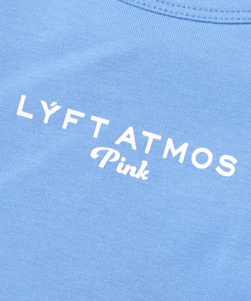 atmos pink（アトモスピンク）の「atmos pink × LYFT  シャーリングロゴトップス  【SP】（Tシャツ/カットソー・レディース・ホワイト/ブラック/ブルー・M/S）」の9枚目の写真