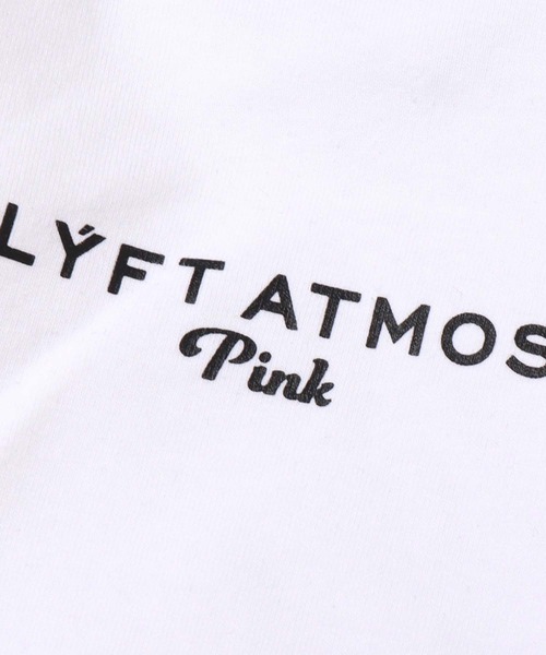 atmos pink（アトモスピンク）の「atmos pink × LYFT  シャーリングロゴトップス  【SP】（Tシャツ/カットソー・レディース・ホワイト/ブラック/ブルー・M/S）」の5枚目の写真