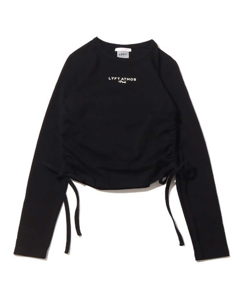 atmos pink（アトモスピンク）の「atmos pink × LYFT  シャーリングロゴトップス  【SP】（Tシャツ/カットソー・レディース・ホワイト/ブラック/ブルー・M/S）」の8枚目の写真