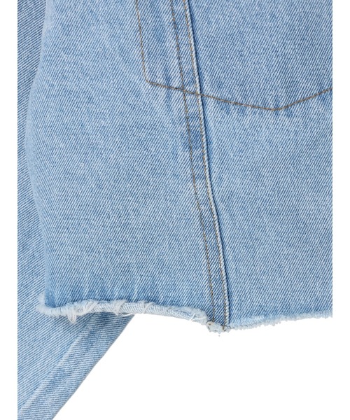 DURAS（デュラス）の「デニムショートジャケット（デニムジャケット・レディース・アイボリー/ライトインディゴブルー・FREE）」の18枚目の写真