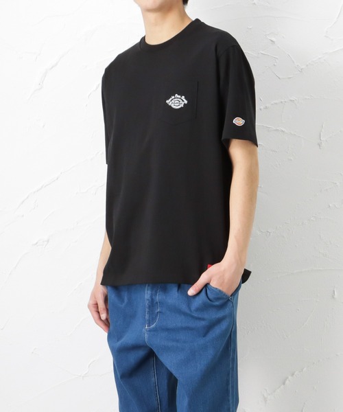Dickies(ディッキーズ)の「Dickies ディッキーズ 無地ポケット付き半袖Tシャツ(Tシャツ/カットソー・メンズ・ブラック/ネイビー/ピンク/グリーン/ホワイト/ベージュ・XL/M/L)」の9枚目の写真
