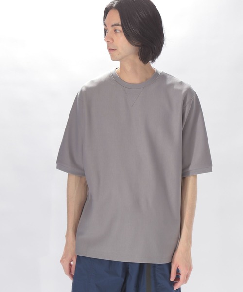 niko and...(ニコアンド)の「スタンダードハーフスリーブトレーナー(Tシャツ/カットソー・メンズ・ネイビー/グレー/アイボリー・SMALL/MEDIUM/LARGE)」の1枚目の写真