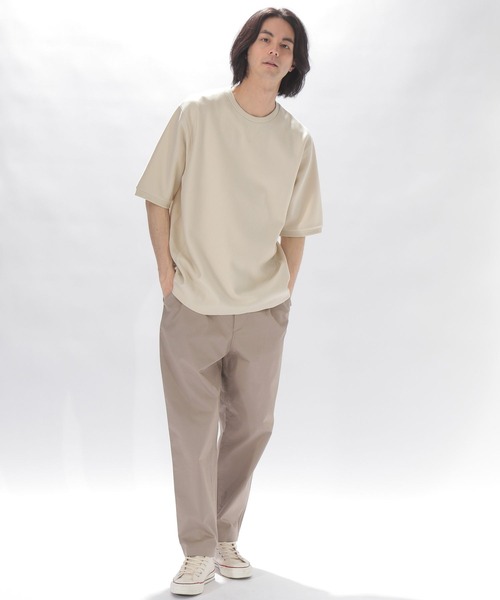 niko and...(ニコアンド)の「スタンダードハーフスリーブトレーナー(Tシャツ/カットソー・メンズ・ネイビー/グレー/アイボリー・SMALL/MEDIUM/LARGE)」の5枚目の写真