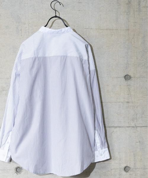 JOHN'S CLOSET（ジョンズクローゼット）の「【i】TCブロードクレイジークレリックバンドカラーシャツ（シャツ/ブラウス・メンズ・ブラック/サックスブルー/グレー/ベージュ・MEDIUM/LARGE/X-LARGE）」の7枚目の写真