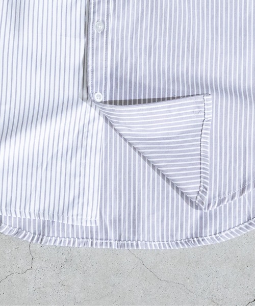 JOHN'S CLOSET（ジョンズクローゼット）の「【i】TCブロードクレイジークレリックバンドカラーシャツ（シャツ/ブラウス・メンズ・ブラック/サックスブルー/グレー/ベージュ・MEDIUM/LARGE/X-LARGE）」の9枚目の写真