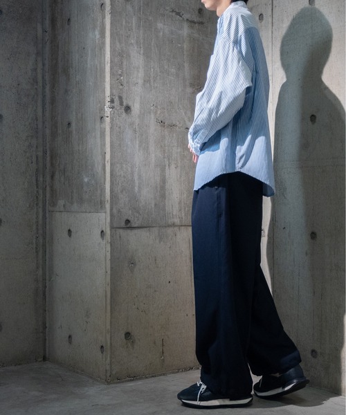 JOHN'S CLOSET（ジョンズクローゼット）の「【i】TCブロードクレイジークレリックバンドカラーシャツ（シャツ/ブラウス・メンズ・ブラック/サックスブルー/グレー/ベージュ・MEDIUM/LARGE/X-LARGE）」の12枚目の写真