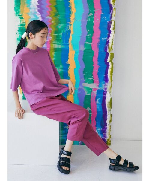 MURUA（ムルーア）の「ベーシックTシャツ（Tシャツ/カットソー・レディース・ブラック/ダークグレー/ホワイト/ピンク・FREE）」の7枚目の写真