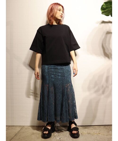 MURUA（ムルーア）の「ベーシックTシャツ（Tシャツ/カットソー・レディース・ブラック/ダークグレー/ホワイト/ピンク・FREE）」の14枚目の写真