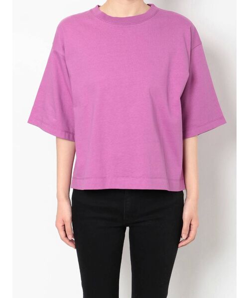 MURUA（ムルーア）の「ベーシックTシャツ（Tシャツ/カットソー・レディース・ブラック/ダークグレー/ホワイト/ピンク・FREE）」の17枚目の写真