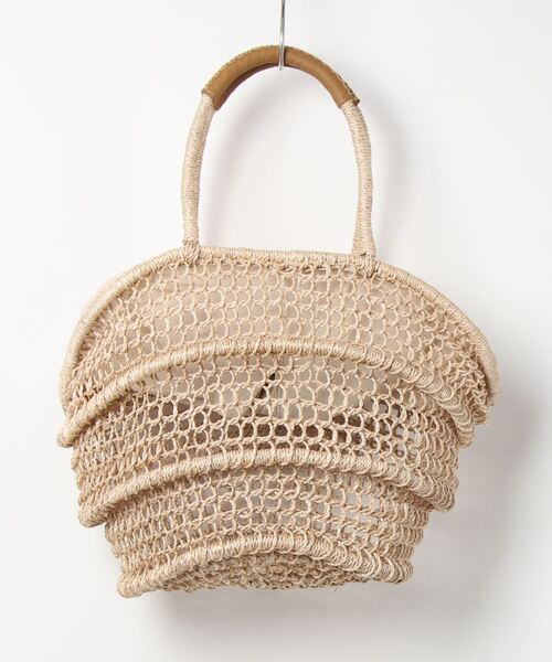 The Bagmati(ザバグマティ)の「【The Bagmati(バグマティ)】レザーハンドルバスケットM(かごバッグ・レディース・ベージュ・FREE)」の3枚目の写真