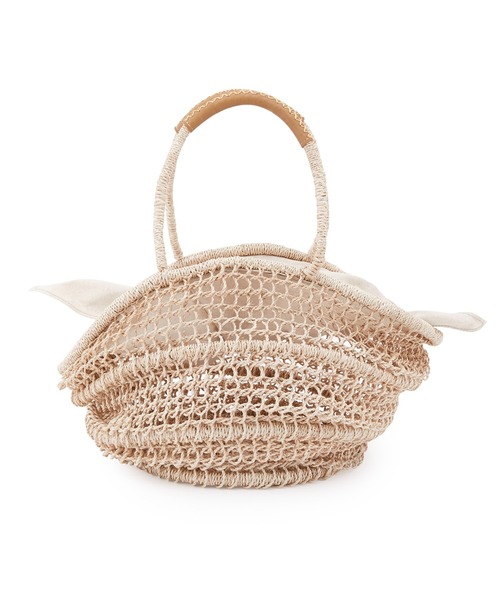 The Bagmati(ザバグマティ)の「【The Bagmati(バグマティ)】レザーハンドルバスケットM(かごバッグ・レディース・ベージュ・FREE)」の11枚目の写真