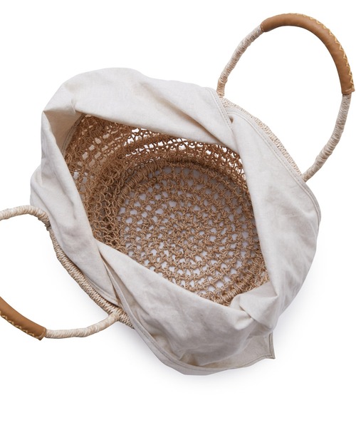 The Bagmati(ザバグマティ)の「【The Bagmati(バグマティ)】レザーハンドルバスケットM(かごバッグ・レディース・ベージュ・FREE)」の15枚目の写真