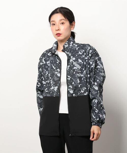 PUMA（プーマ）の「プーマ PUMA クロスジャケット_（その他アウター・レディース・ブラック×ブラック/イエロー×グレー・S/M/L/XL）」の2枚目の写真