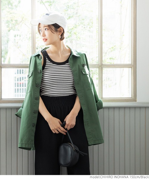 coca(coca)(コカ)の「ボーダータンクトップ(タンクトップ・レディース・イエロー/ブラック・ONE SIZE)」の9枚目の写真