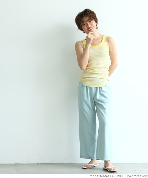 coca(coca)(コカ)の「ボーダータンクトップ(タンクトップ・レディース・イエロー/ブラック・ONE SIZE)」の10枚目の写真