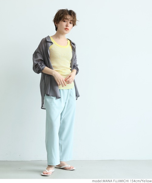 coca(coca)(コカ)の「ボーダータンクトップ(タンクトップ・レディース・イエロー/ブラック・ONE SIZE)」の15枚目の写真