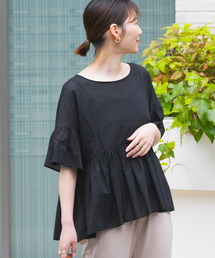 F by ROSSO | F by ROSSO　コットンボイル切替ギャザーブラウス(シャツ/ブラウス)