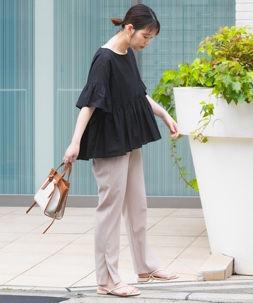 F by ROSSO(エフバイロッソ)の「F by ROSSO コットンボイル切替ギャザーブラウス(シャツ/ブラウス・レディース・ブラック/ラベンダー/ミント/ブラウン・FREE)」の14枚目の写真