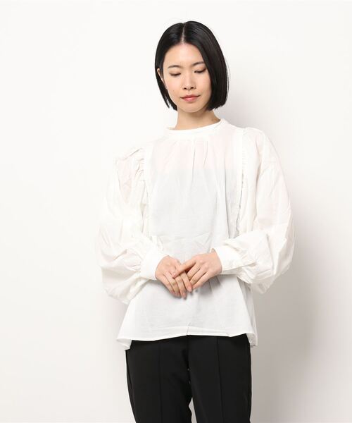 RODEO CROWNS WIDE BOWL（ロデオクラウンズワイドボウル）の「ボリュームスリーブ2WAYシャツ（シャツ/ブラウス・レディース・ホワイト/ブラック/ライトカーキ・FREE）」の7枚目の写真