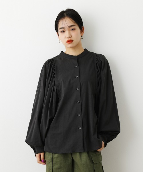 RODEO CROWNS WIDE BOWL（ロデオクラウンズワイドボウル）の「ボリュームスリーブ2WAYシャツ（シャツ/ブラウス・レディース・ホワイト/ブラック/ライトカーキ・FREE）」の11枚目の写真