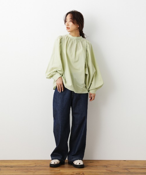 RODEO CROWNS WIDE BOWL（ロデオクラウンズワイドボウル）の「ボリュームスリーブ2WAYシャツ（シャツ/ブラウス・レディース・ホワイト/ブラック/ライトカーキ・FREE）」の13枚目の写真