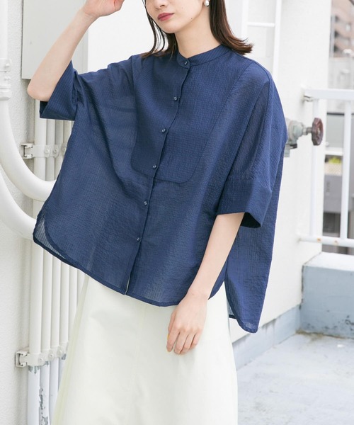 KBF（ケイビーエフ）の「ブザムストライプBIGシャツ（シャツ/ブラウス・レディース・ブラウン系その他/ベージュ系その他/ブルー系その他/ネイビー・ONE）」の4枚目の写真