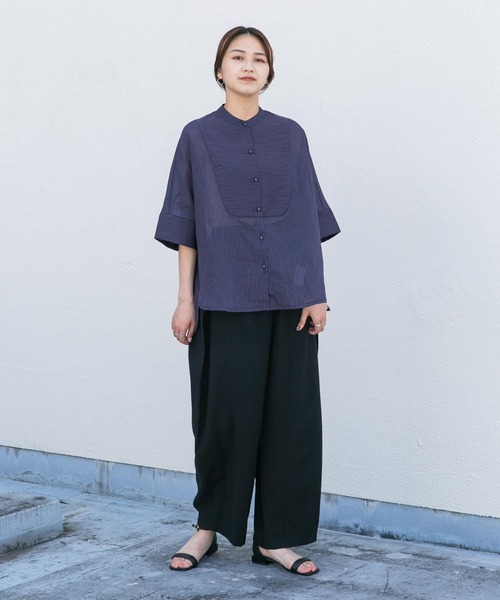 KBF（ケイビーエフ）の「ブザムストライプBIGシャツ（シャツ/ブラウス・レディース・ブラウン系その他/ベージュ系その他/ブルー系その他/ネイビー・ONE）」の8枚目の写真