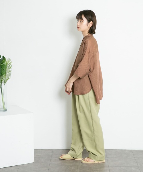 KBF（ケイビーエフ）の「ブザムストライプBIGシャツ（シャツ/ブラウス・レディース・ブラウン系その他/ベージュ系その他/ブルー系その他/ネイビー・ONE）」の17枚目の写真