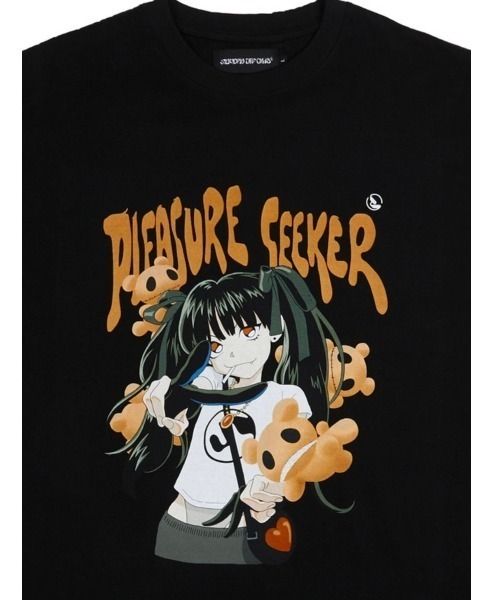 SUNDAYOFFCLUB(サンデイオフクラブ)の「【SUNDAY OFF CLUB/サンデーオフクラブ】pleasure seekers short sleeve tee/プリントT 半袖Tシャツ アニメプリント(Tシャツ/カットソー・メンズ・ホワイト/ブラック・L/M/XL)」の9枚目の写真