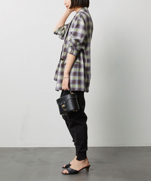 Aresense（アーセンス）の「Aresense/アーセンス ジョガーパンツ（スウェットパンツ・レディース・ブラック/ベージュ・ﾌﾘ-）」の7枚目の写真