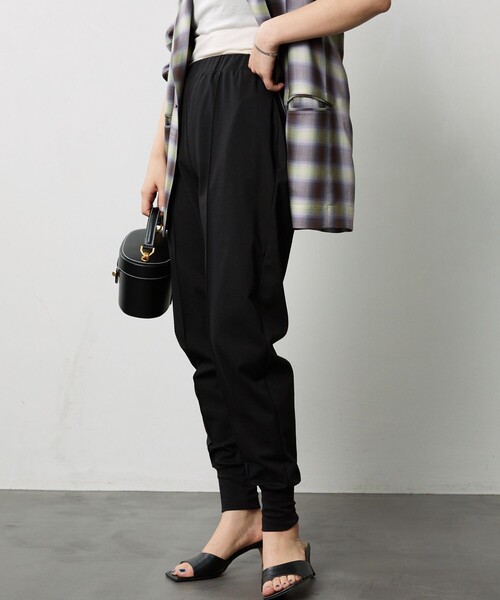 Aresense（アーセンス）の「Aresense/アーセンス ジョガーパンツ（スウェットパンツ・レディース・ブラック/ベージュ・ﾌﾘ-）」の9枚目の写真