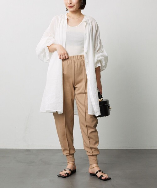 Aresense（アーセンス）の「Aresense/アーセンス ジョガーパンツ（スウェットパンツ・レディース・ブラック/ベージュ・ﾌﾘ-）」の11枚目の写真