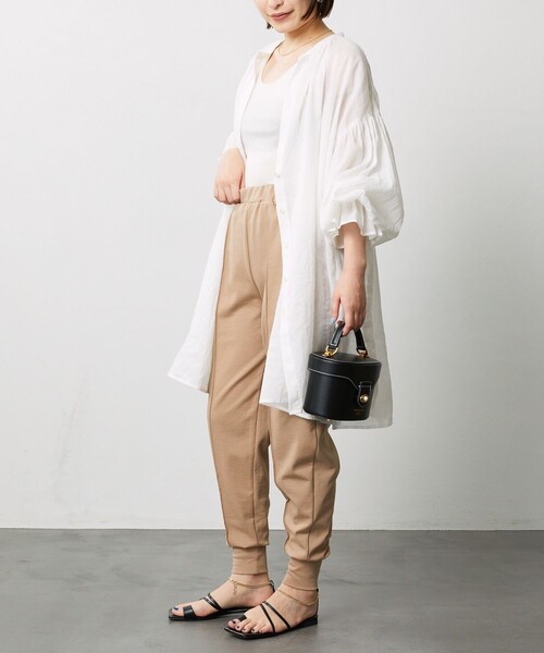 Aresense（アーセンス）の「Aresense/アーセンス ジョガーパンツ（スウェットパンツ・レディース・ブラック/ベージュ・ﾌﾘ-）」の12枚目の写真