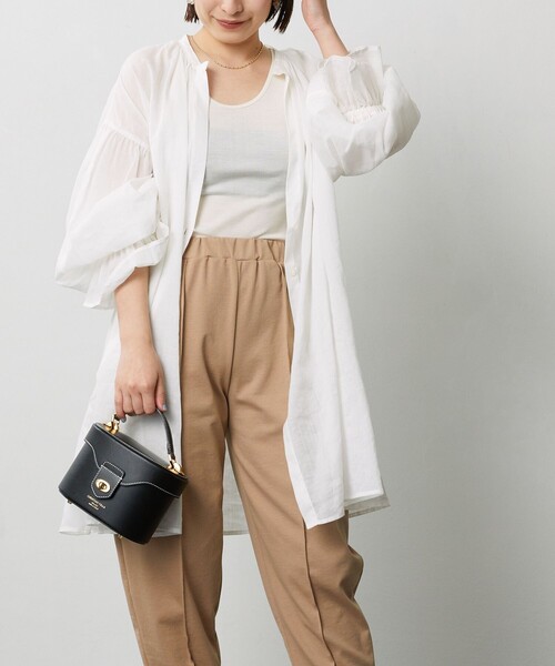 Aresense（アーセンス）の「Aresense/アーセンス ジョガーパンツ（スウェットパンツ・レディース・ブラック/ベージュ・ﾌﾘ-）」の15枚目の写真