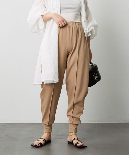 Aresense（アーセンス）の「Aresense/アーセンス ジョガーパンツ（スウェットパンツ・レディース・ブラック/ベージュ・ﾌﾘ-）」の16枚目の写真